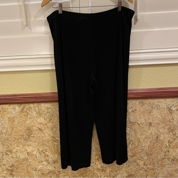 Chico’s 3 (XL 16) Travelers Pants Stretchy Black Cropped High Rise Side Slits - Picture 11 of 11